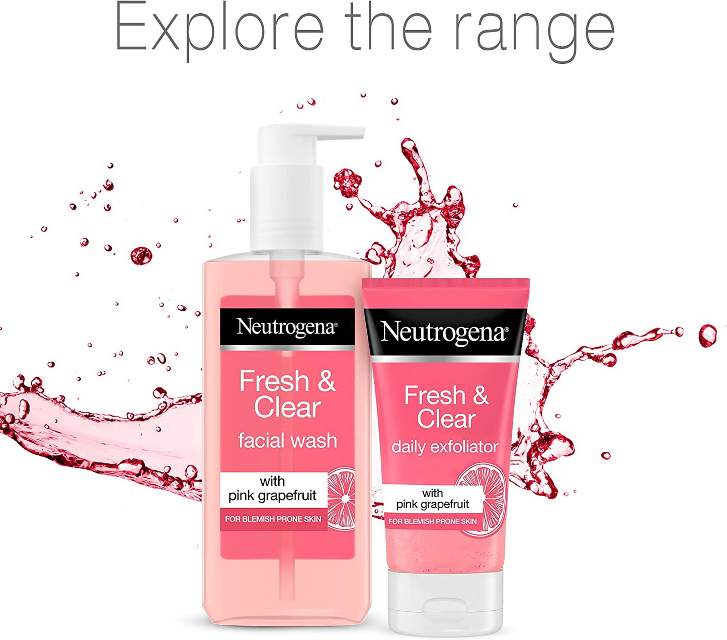 Neutrogena Fresh & Clear Facial Wash with Pink Grapefruit