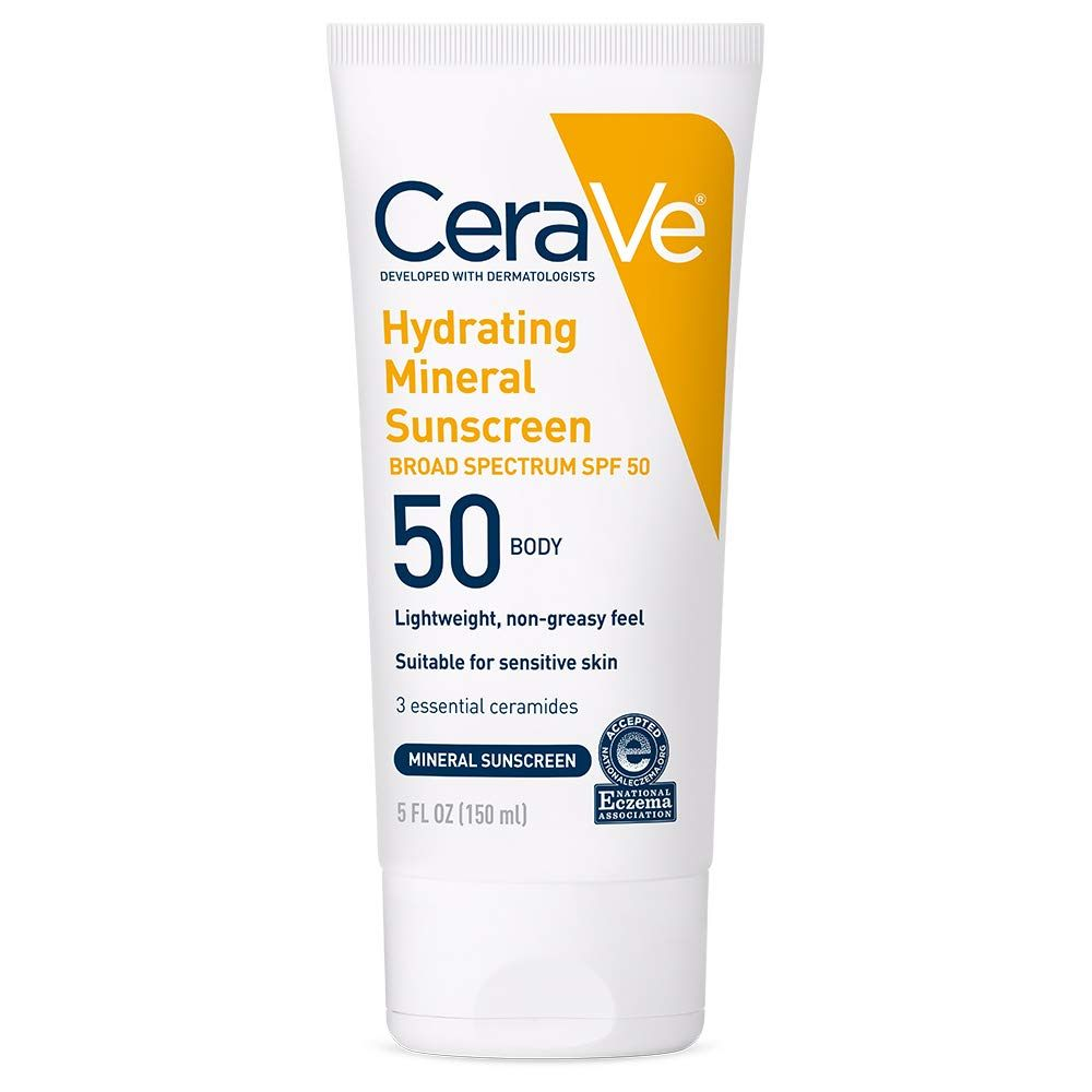Shop CeraVe Hydrating 100% Mineral Sunscreen Body Lotion - SPF 50 Online In Pakistan at colorshiow.pk