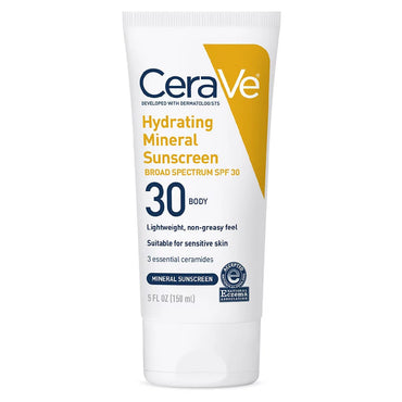 Cerave Hydrating Mineral Sunscreen SPF 30 Body Lotion