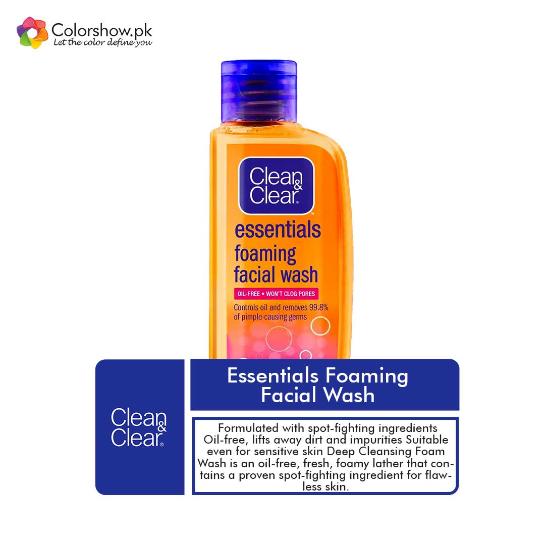 Shop Clean & Clear- Essentials Foaming Facial Wash Online in Pakistan - ColorshowPk 