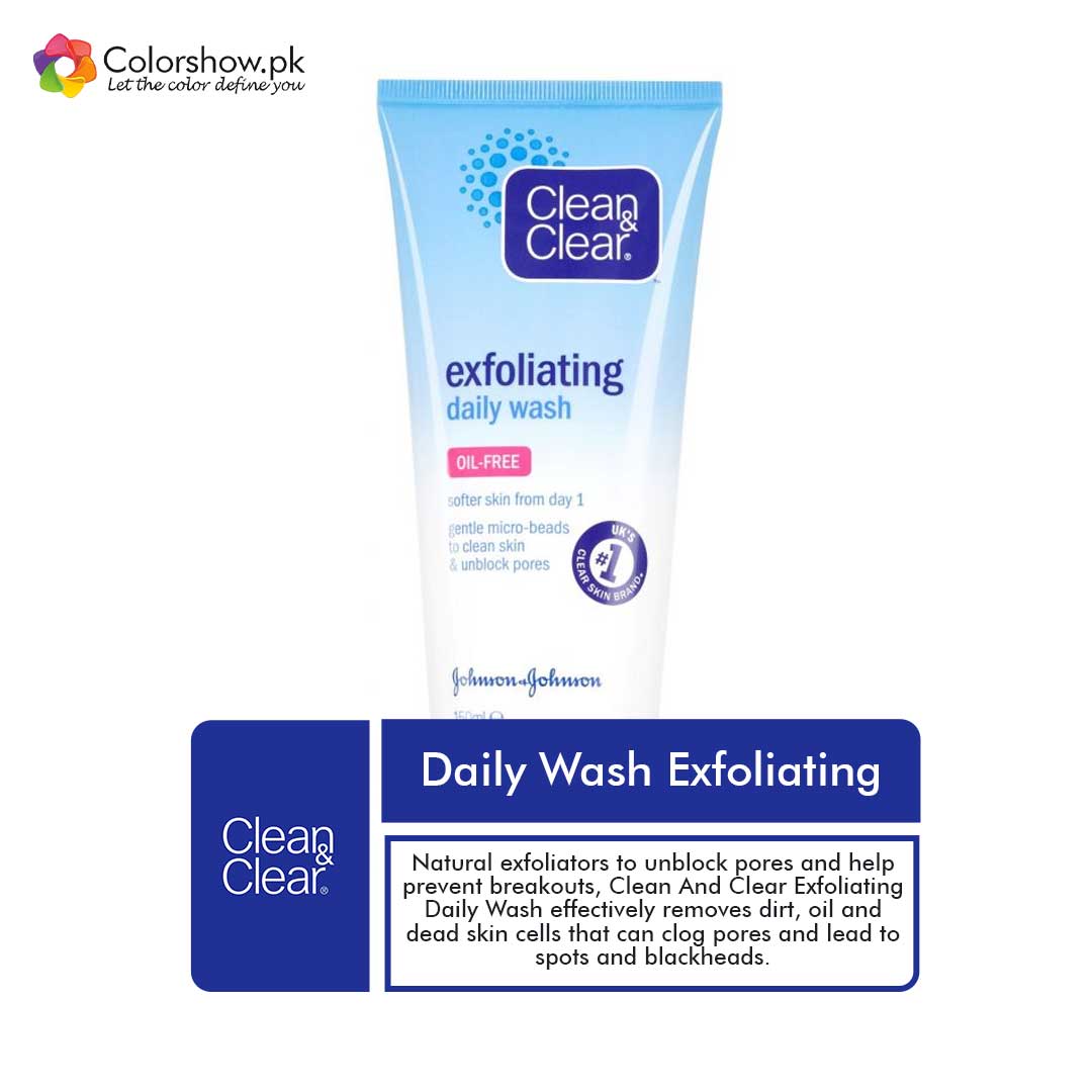 Shop Clean & Clear Daily Wash Exfoliating Online in Pakistan - ColorshowPk 