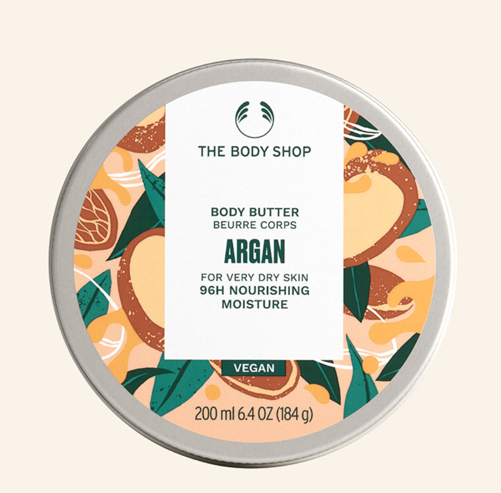 The Body Shop Body Butter Argan For Very Dry Skin.
