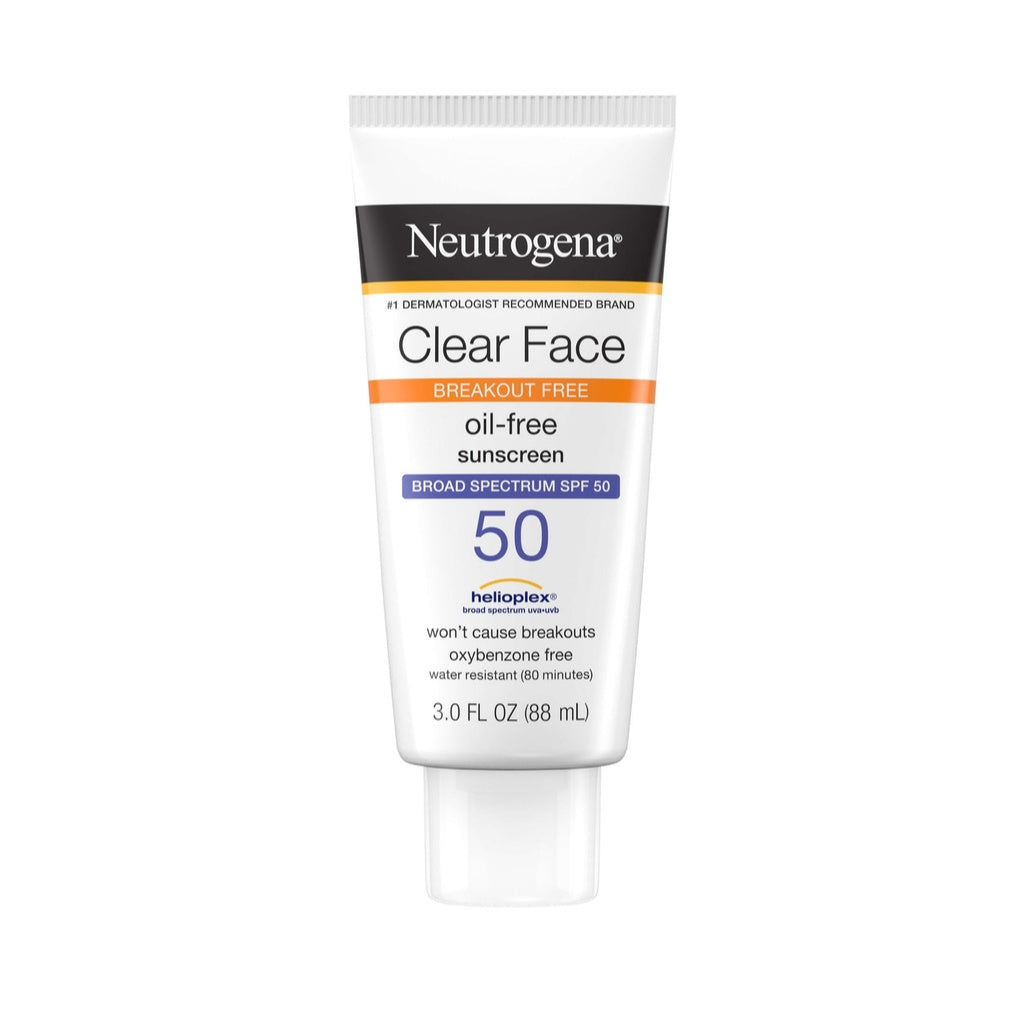 Neutrogena Clear Face Break Out Free Liquid Lotion Sunscreen Broad Spectrum SPF 50