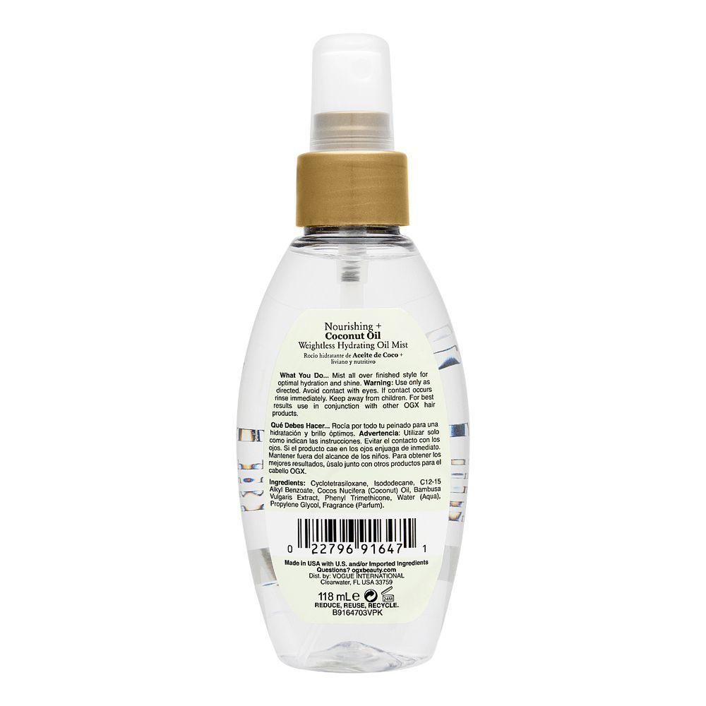 OGX Nourishing + Coconut Oil Weightless Hydrating Oil Hair Mist