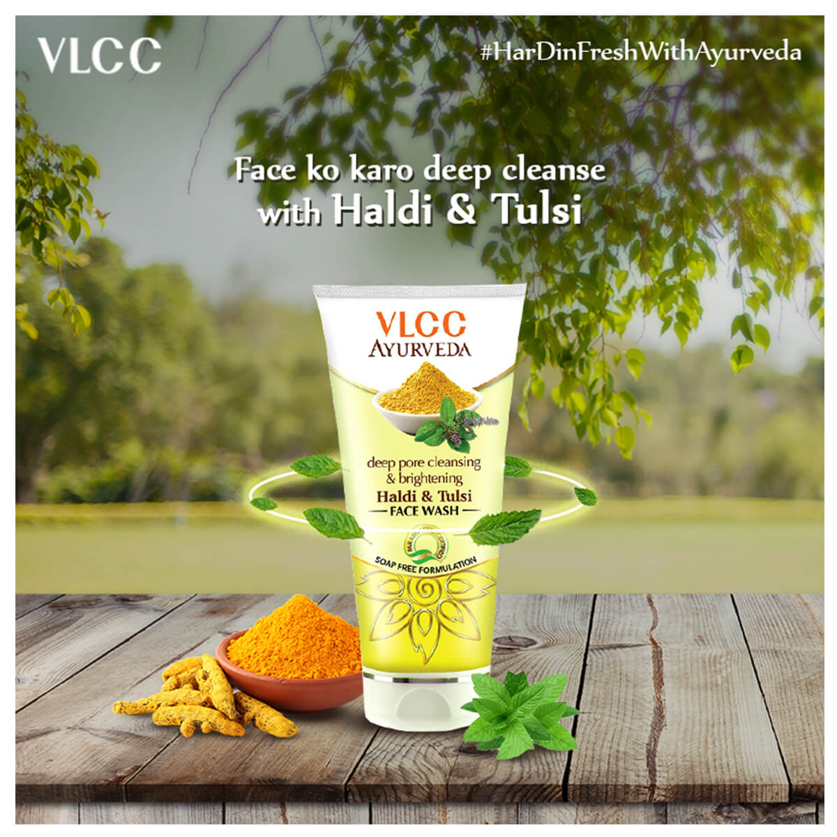 VLCC Deep Pore Cleansing & Brightening Haldi & Tulsi Face Wash