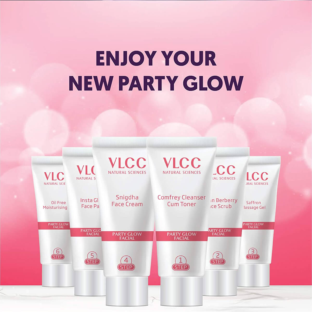 VlCC Party Glow Single Facial Kit TUBE PACK