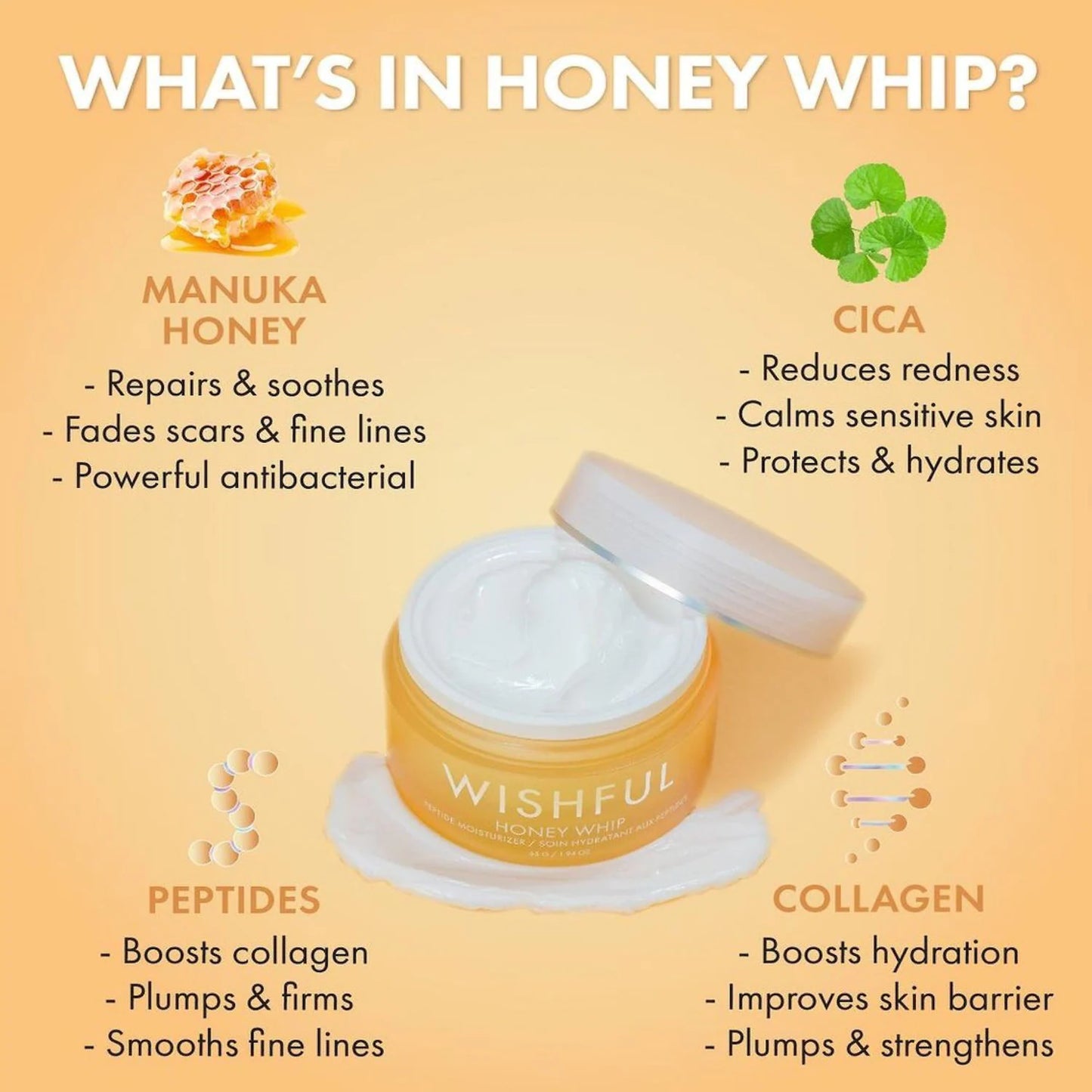 WISHFUL Honey Whip Peptide Moisturizer