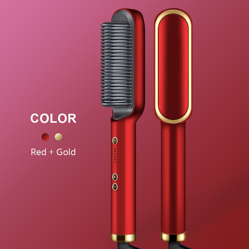 Ceramic Heated Hair Brush – Hair straightener – HQT-909B