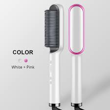 Ceramic Heated Hair Brush – Hair straightener – HQT-909B