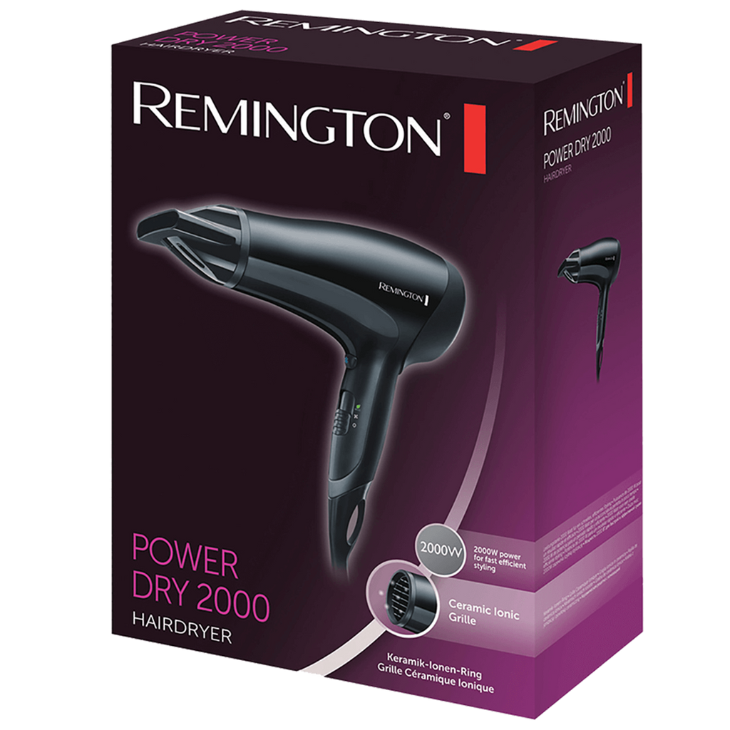 REMINGTON D3010- Hair Dryer-Power Ionic 2000W